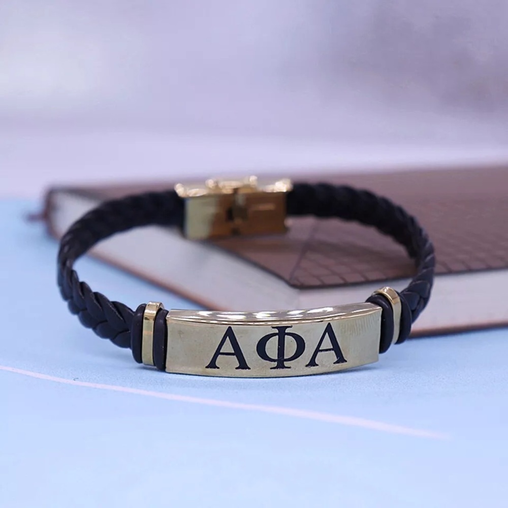 Alpha Phi Alpha Leather Bracelet - Picture 3 of 13